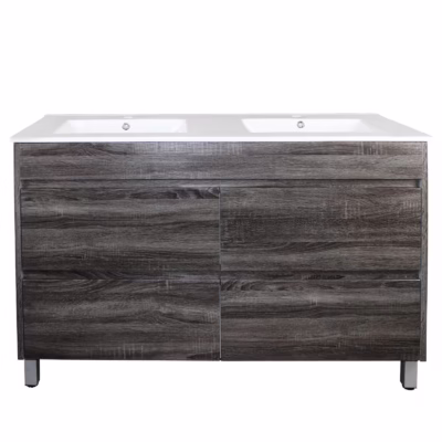 1200mm Dark Grey Wood Grain Drawer Vanity Legs D/B
