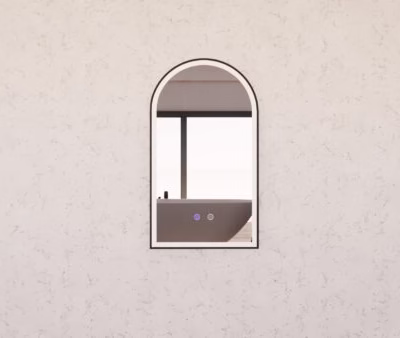 MAYA Black Frame Uni-Arch LED Mirror(450-600)mm