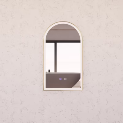 MAYA Gold Frame Uni-Arch LED Mirror(450-600)mm