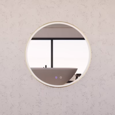 MAYA Gold Frame Round LED Mirror(600-800)mm
