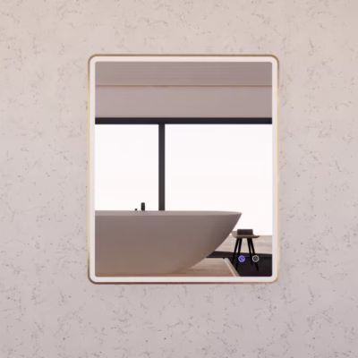 MAYA Gold Frame Rectangular LED Mirror (600-1500)mm