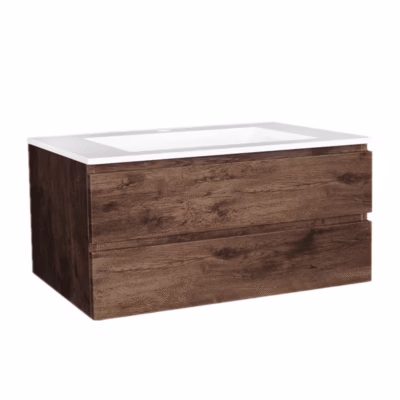 900mm Dark Oak Wall Hung Drawer Vanity