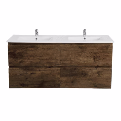 1200mm Dark Oak Wood Grain Wall Hung Drawer Vanity D/B
