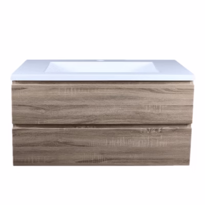 1200mm White Oak Wall Hung Drawer Vanity