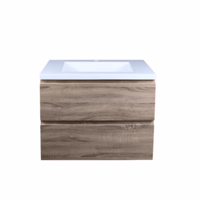 900mm White Oak Wall Hung Drawer Vanity