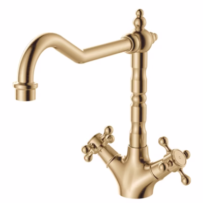 LILLIAN Shepherds Crook Sink Mixer (Urban Brass)