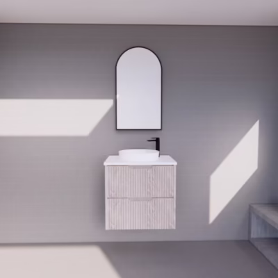 600mm BALI White Oak Wall Hung Vanity