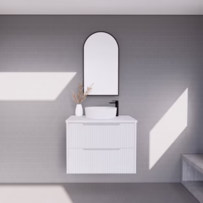 750mm BALI Matte White Wall Hung Vanity