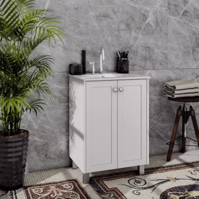 BOTANY 600mm Matte White Vanity on Legs