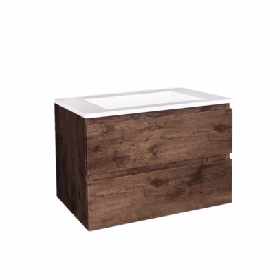 750mm Dark Oak Wall Hung Drawer Vanity