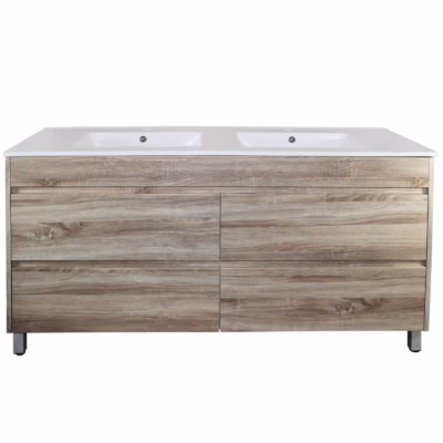 1500mm White Oak Drawer Vanity Legs D/B