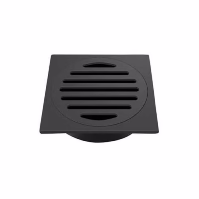 110mm Black Square Floor Waste
