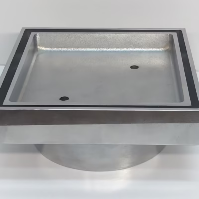 115mm Chrome Square Smart Tile Insert Floor Waste