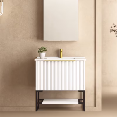 750mm THENA Matte White Vanity
