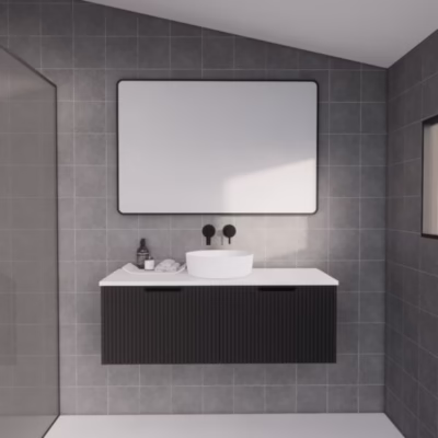 1200mm VIENNA Matte Black Wall Hung Vanity(Single Bowl)
