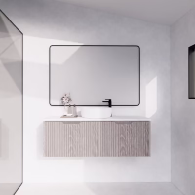 1200mm VIENNA White Oak Wall Hung Vanity(Single Bowl)