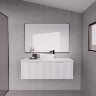 1200mm VIENNA Matte White Wall Hung Vanity(Single Bowl)