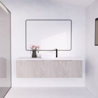 1500mm VIENNA White Oak Wall Hung Vanity(Single Bowl)
