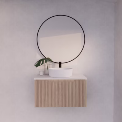 750mm VIENNA American Oak Wall Hung Vanity