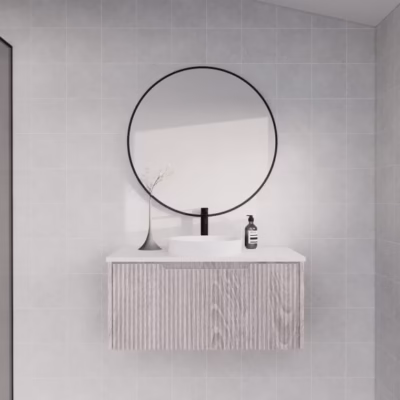 900mm VIENNA White Oak Wall Hung Vanity