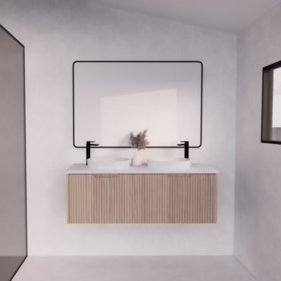 1200mm VIENNA American Oak Wall Hung Vanity(Double Bowl)