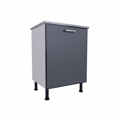 600mm Base 1 Door Bin Unit with Bin