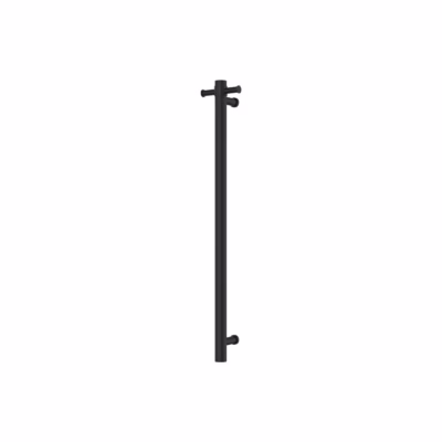 Ravello Matte Black Vertical Heated Towel Rail