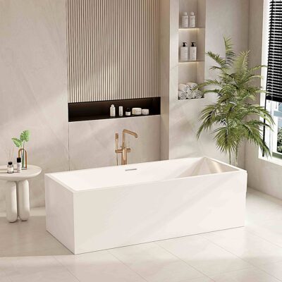 ORTA Multi-Fix Freestanding Gloss White Bathtub (1300-1700)mm