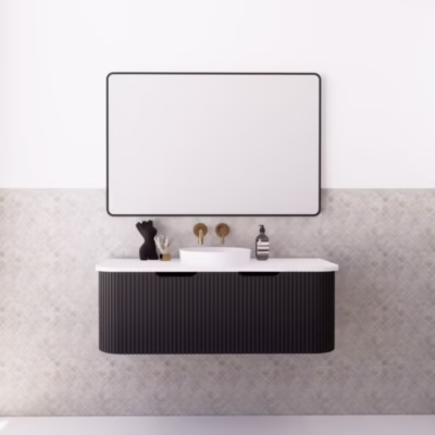 Bergen Matte Black 1200mm Wall Hung Vanity (Single Bowl)