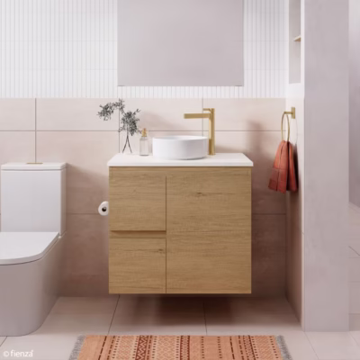 750mm Edge Scandi Oak Wall Hung Vanity (R & L Hand Drawers)