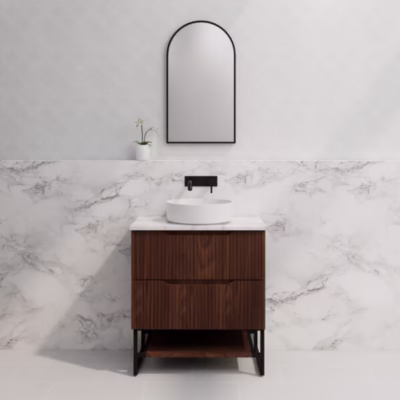 750mm BALI Brown Oak Vanity on Legs