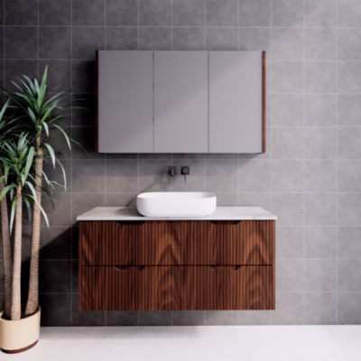 1200mm BALI Brown Oak Wall Hung Vanity(Single Bowl)