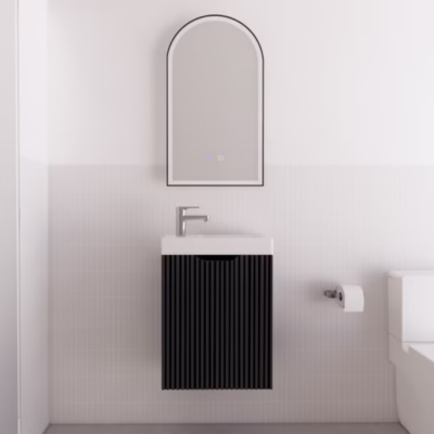 Vienna Matte Black 450mm Wall Hung Vanity