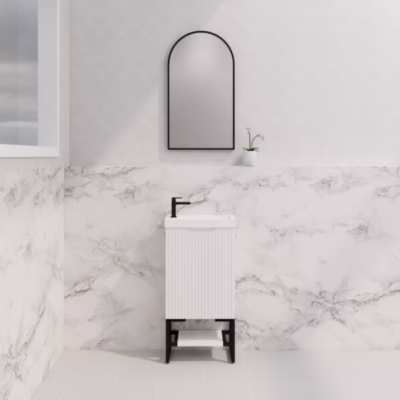 Vienna Matte White 450mm Vanity on Legs