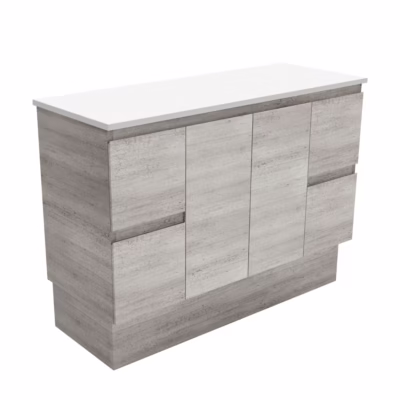 1200mm Edge Industrial Vanity on Kickboard (Single Bowl)