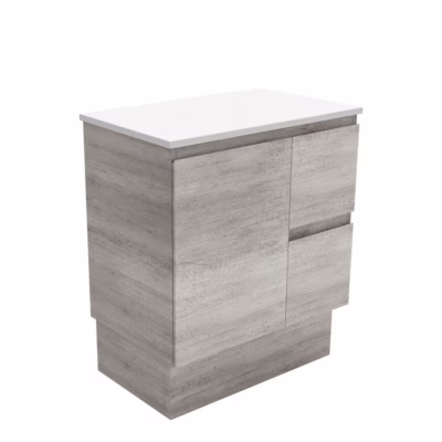 750mm Edge Industrial Vanity on Kickboard (R & L Hand Drawers)