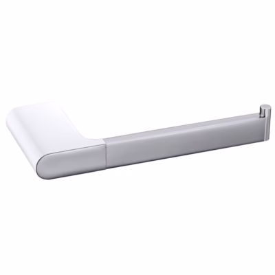 Cora Toilet Roll Holder CHROME & WHITE
