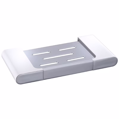 Cora Soap Holder CHROME & WHITE