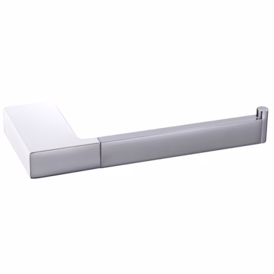 Eden Toilet Roll Holder CHROME & WHITE