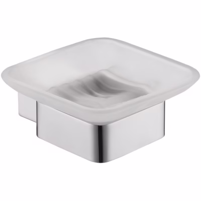 Rosa Glass Soap Dish MIRROR POLISH