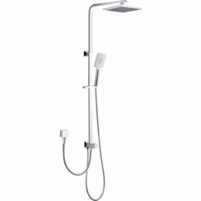 Eden Square Multi-function Shower Set Two Hoses CHROME