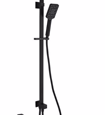 Eden Square Multi-function Shower Set Two Hoses MATTE BLACK