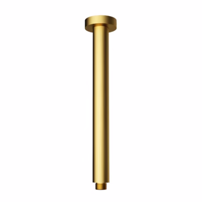 Round Vertical Shower Arm BRUSHED GOLD