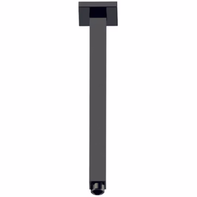 Square Vertical Shower Arm MATTE BLACK 310mm