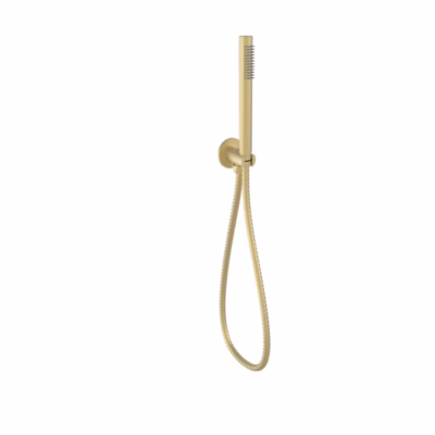 Tube Hand Shower On Wall Outlet Bracket BRUSHED GOLD