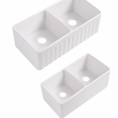 Rocca Fine Fireclay Farm House Buttler Sink 835mm Gloss White