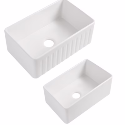 Rocca Fine Fireclay Farm House Buttler Sink 760mm Gloss White