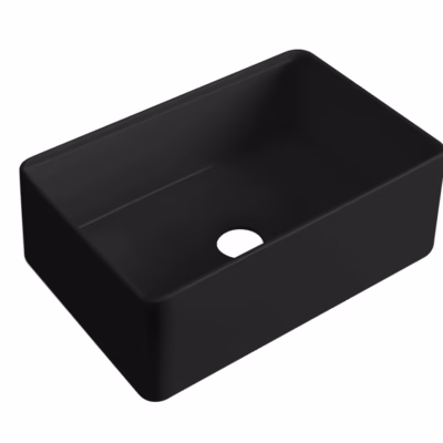 Matte Black Rocca Fine Fireclay Farm House Buttler Sink 835mm Matte Black