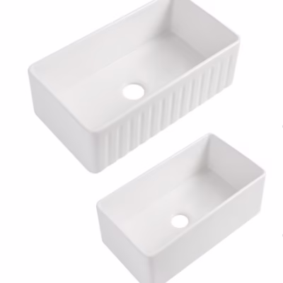 Rocca Fine Fireclay Farm House Buttler Sink 835mm Gloss White