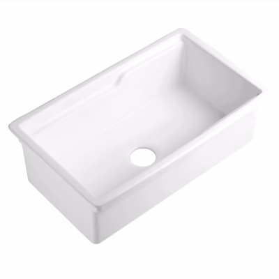Vorona Fireclay Inset/Undermount Sink 813mm Gloss White